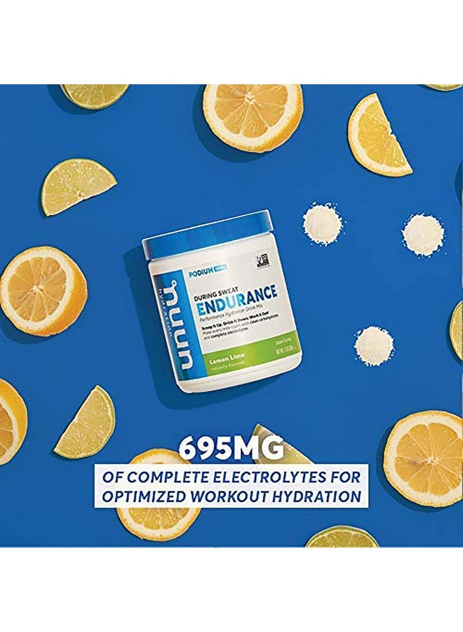 Nuun Hydration Endurance Powder, Lemon Lime, Workout Support,5 Essential Electrolytes for Hydration + Carbohydrates, Vegan, Non-GMO, (16 Servings - Canister) - Image 1