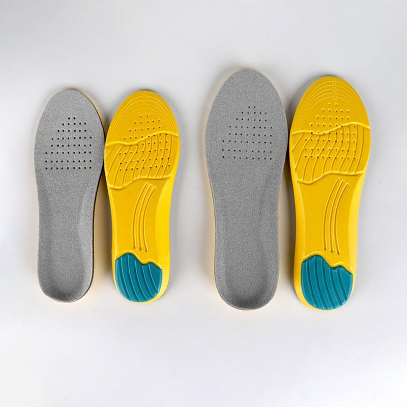High Elastic Breathable Insoles For Running Shock Absorption Sweat Absorption Gray Size 35 40 - Image 5