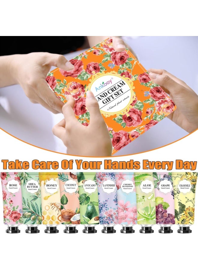 Ankooy10 Pack Hand Cream Gifts Set, Stocking Stuffers for Teen Girls,Adults, Christmas Gifts for Women,Gifts for Teachers,Natural Plant Fragrance Scented Hand Lotion Travel Size Mini Lotion With Shea Butter - Image 4