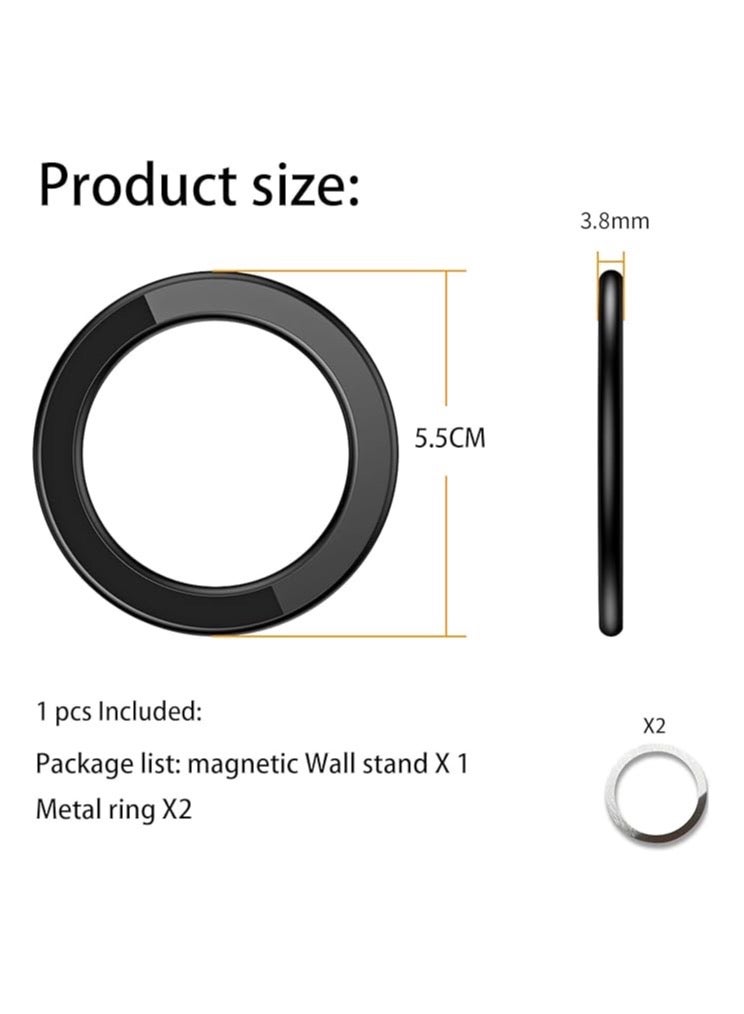 Amazing Strong Magnetic Ring Holder - Ideal for iPhone Magsafe Cases! Wall & Car Phone Stand, Holds Firmly(2PCS)  - Image 3