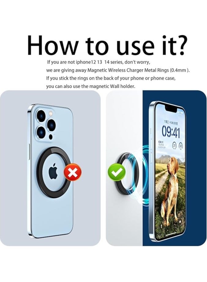Amazing Strong Magnetic Ring Holder - Ideal for iPhone Magsafe Cases! Wall & Car Phone Stand, Holds Firmly(2PCS)  - Image 4