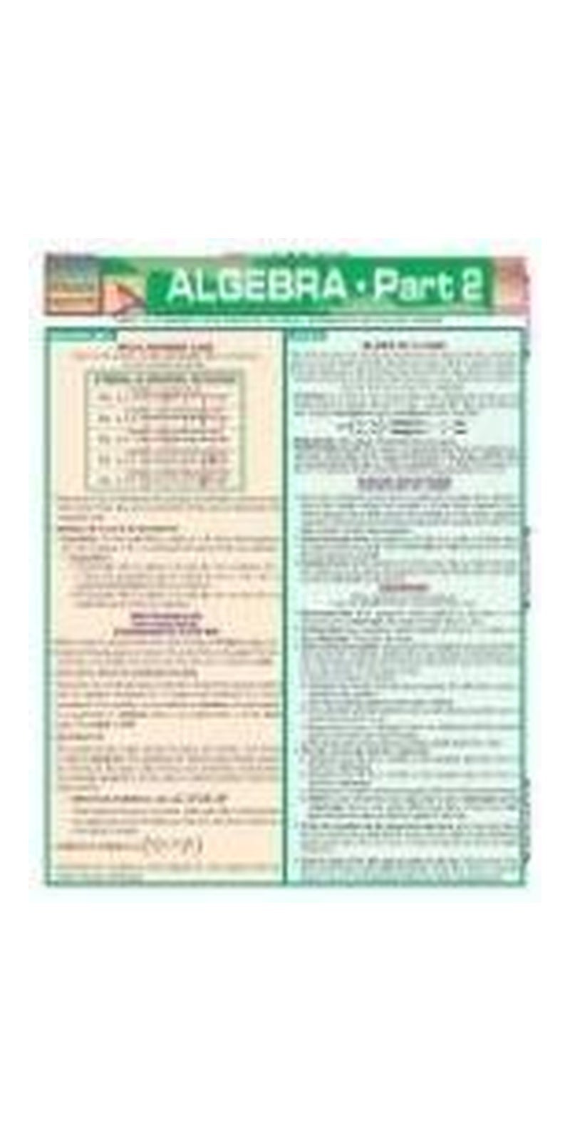Algebra Part 2