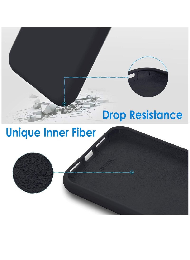 بورتوني جراب من السيليكون لهاتف iPhone X و XS مقاس 5.8 بوصات ، جراب واقٍ ناعم الملمس بالكامل ، غطاء مقاوم للصدمات مع بطانة من الألياف الدقيقة ، أسود - Image 5