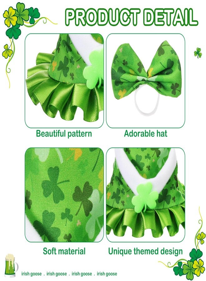 Sunnymove 1 Set St Patrick's Day 7 Inch Mini Desk Goose Outfits Irish Dress Shamrocks Bow Hat Desk Magnetic Geese Costume - Image 3