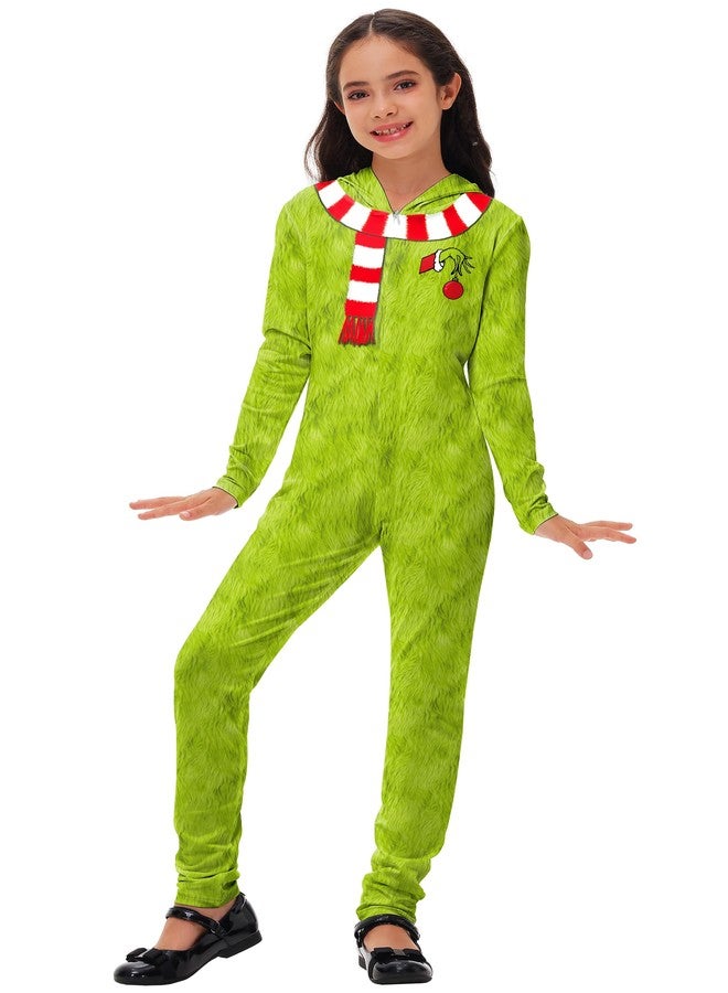 AOBUTE Christmas Green Monster Bodysuits Dr Hooded Sauss Jumpsuits Holiday Clothing S - Image 3
