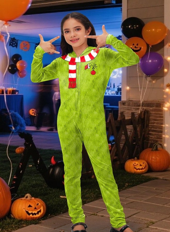 AOBUTE Christmas Green Monster Bodysuits Dr Hooded Sauss Jumpsuits Holiday Clothing S - Image 2