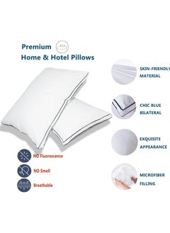 F.A.M.S Luxury Hotel Pillow | 1400 Gram | Premium Cotton | 70 x 50 CM | Hotel Collection Bed Pillows Set of 2 - Microfiber Cloud Hotel Pillow  - Image 4