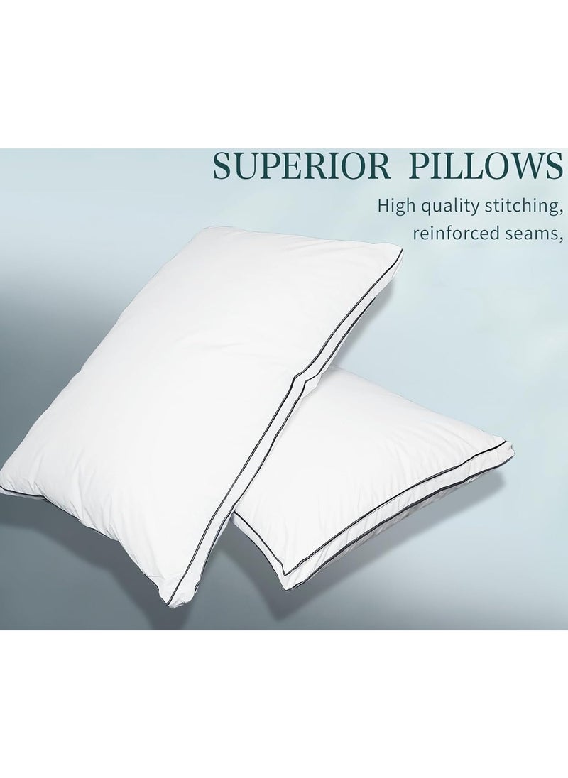 F.A.M.S - Luxury Hotel Pillow | 1400 Gram | Premium Cotton | 70 x 50 CM | Hotel Collection Bed Pillows Set of 2 - Microfiber Cloud Hotel Pillow - Image 1