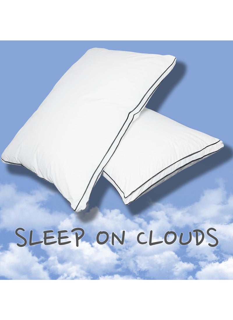 F.A.M.S - Luxury Hotel Pillow | 1400 Gram | Premium Cotton | 70 x 50 CM | Hotel Collection Bed Pillows Set of 2 - Microfiber Cloud Hotel Pillow - Image 1
