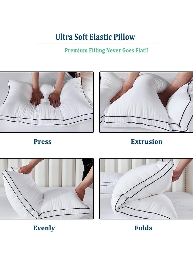 F.A.M.S - Luxury Hotel Pillow | 1400 Gram | Premium Cotton | 70 x 50 CM | Hotel Collection Bed Pillows Set of 2 - Microfiber Cloud Hotel Pillow - Image 1