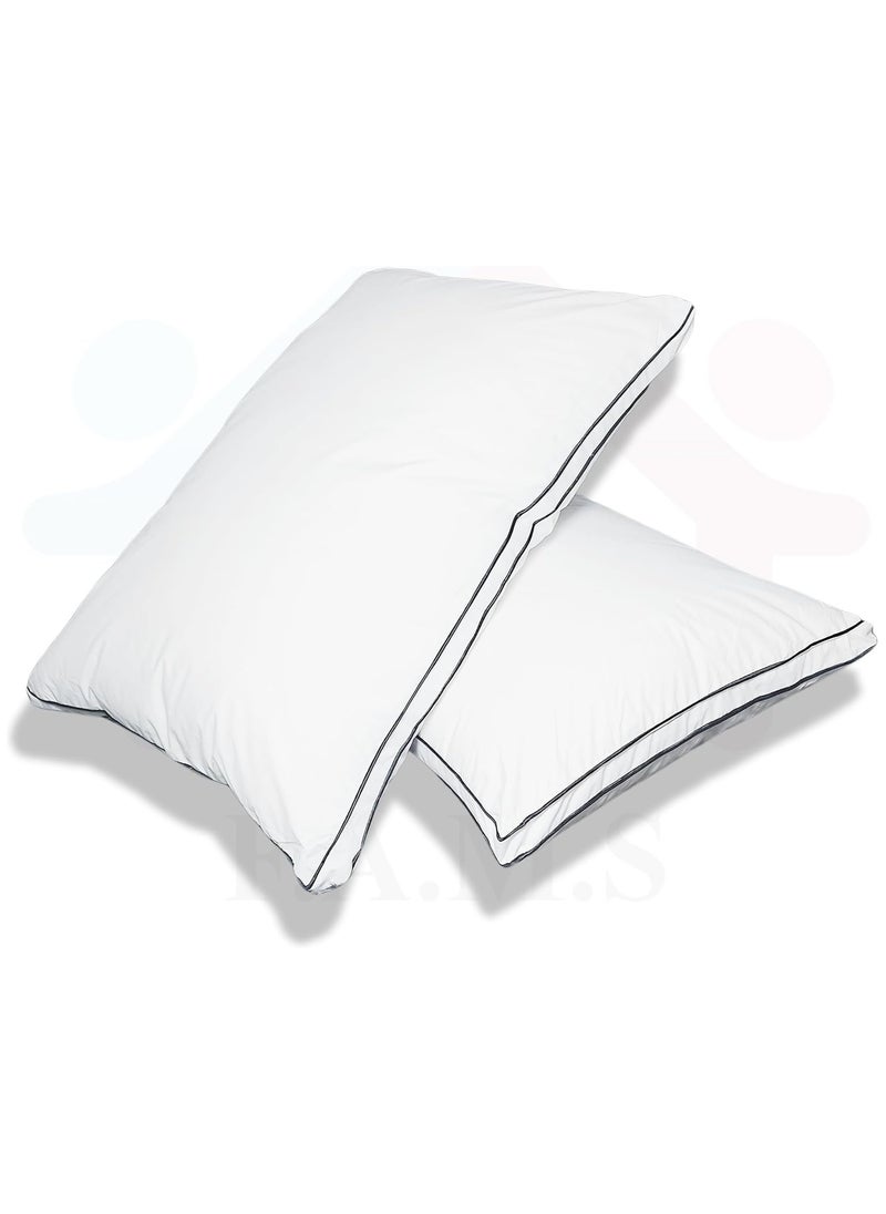 F.A.M.S - Luxury Hotel Pillow | 1400 Gram | Premium Cotton | 70 x 50 CM | Hotel Collection Bed Pillows Set of 2 - Microfiber Cloud Hotel Pillow - Image 1