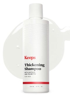 Keeps Keeps Hair Regrowth Treatment Mens Shampoo for Fuller, Thicker Looking Hair, 8 oz - Thinning and Hair Growth Shampoo for Men - DHT Blocker - Infused with Biotin, Caffeine, & Saw Palmetto  - Image 1