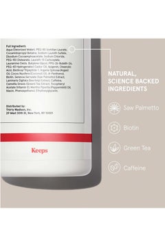 Keeps Keeps Hair Regrowth Treatment Mens Shampoo for Fuller, Thicker Looking Hair, 8 oz - Thinning and Hair Growth Shampoo for Men - DHT Blocker - Infused with Biotin, Caffeine, & Saw Palmetto  - Image 2