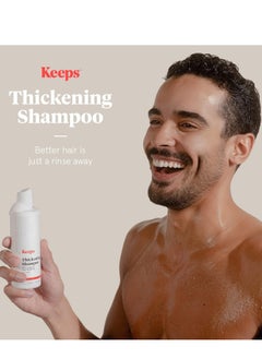 Keeps Keeps Hair Regrowth Treatment Mens Shampoo for Fuller, Thicker Looking Hair, 8 oz - Thinning and Hair Growth Shampoo for Men - DHT Blocker - Infused with Biotin, Caffeine, & Saw Palmetto  - Image 4