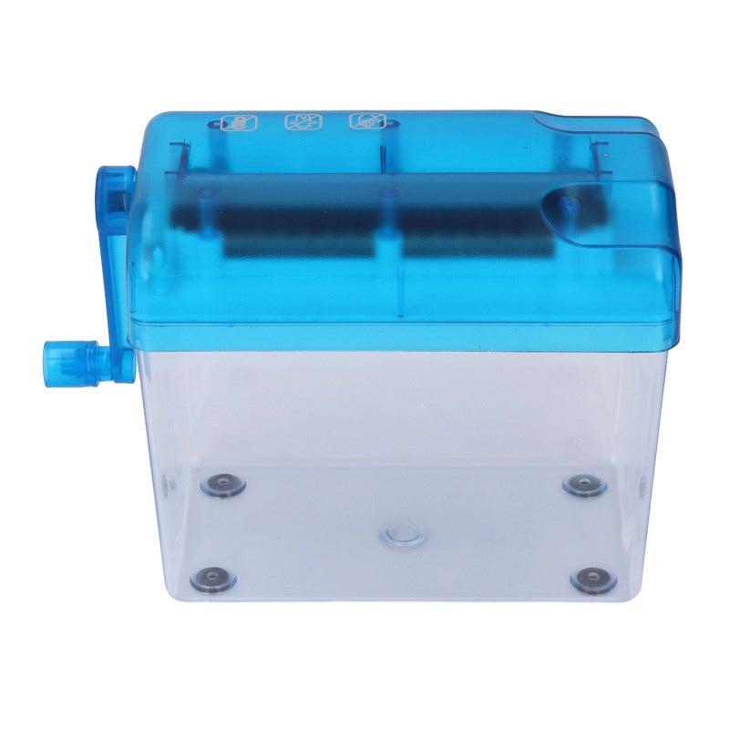 Manual Shredder Strip Cut Shredding Machine Desktop A6 Paper Cutting Tool for Office School Home Use Blue - Image 1