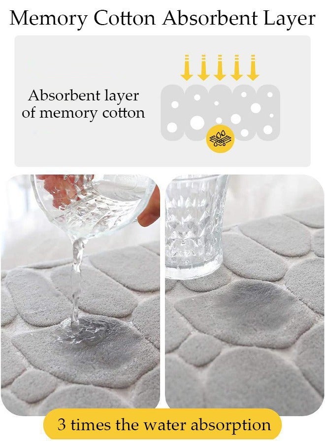 DUNISO 2 Pieces Bathroom Rugs Mat Super Soft Water Absorbent Microfiber Non-Slip Quick Drying Bath Tub Mat Toilet Rugs Perfect Bathroom Mats for Bathroom Tub and Shower - Image 4