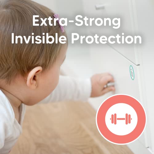 AYCORN Safety Magnetic Child Locks for Cabinets (10 Locks & 2 Keys), Baby Proofing Cabinet Locks for Doors and Drawers 10 Pack - Easy Install No Screws or Drilling Toddler Child Proof Cabinet Latches - Image 3