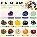 MGparty 15Pcs Prefilled Easter Eggs with Natural Gemstone Crystals Colorful Easter Eggs for Kids Easter Basket Stuffers Egg Hunt Party Favors Classroom Rewards Easter Gifts - Image 4