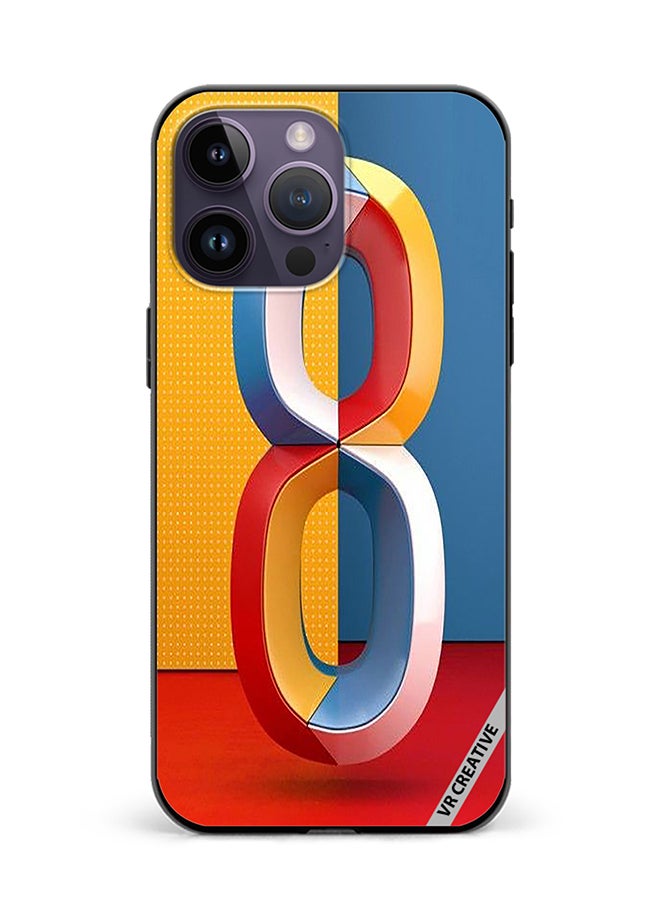 VR CREATIVE Protective Case Cover For Apple iPhone 16 Pro Max Number 8 Design Multicolour