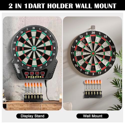 Enjoyard 2in1 Wooden Dart Holder and Wall Dart Holder Decoration Dart Holder Display Rack for Darts Holder Dart Holder for Home Playroom Black 15 x 37 x 58 cm - Image 3