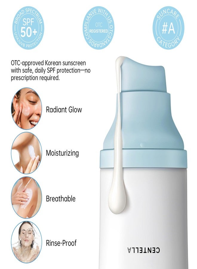 CHANGARLOAD Korean Sunscreen for Face & Body - SPF 50+ Madagascar Centella Mineral Sunblock with Tinted Moisturizer, Hyaluronic Acid & Niacinamide, Lightweight & Hydrating Korean Skin Care, 50ml - Image 2
