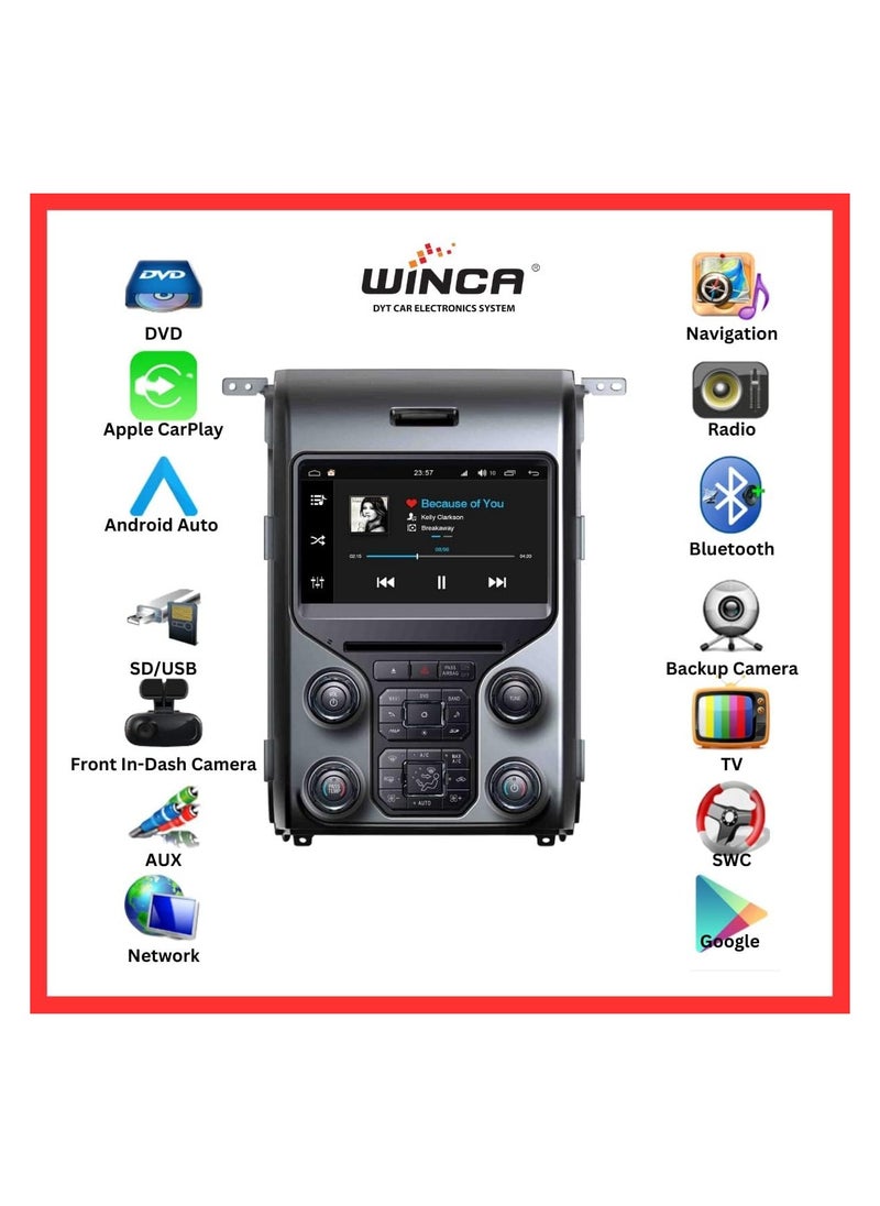 WINCA Car Android System With CarPlay Compatible With FORD 150 2013-2015 9 Inch 4+32GB Special Android System Full Touch Gps Navigation Multimedia Player Item-ford 150