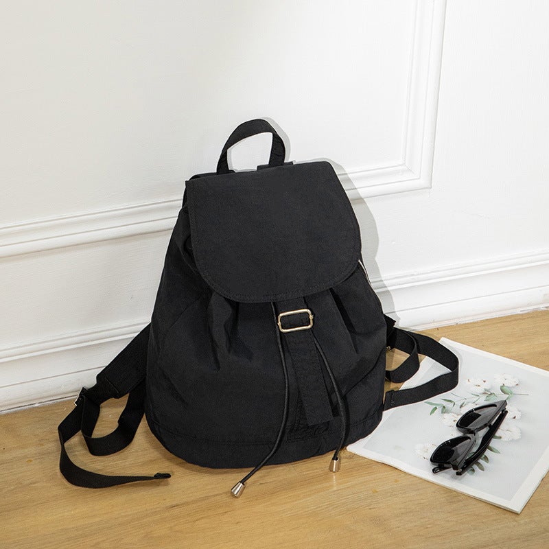 South Korea Backpack Fashionable Simple Female College Student Backpack Travel Large Capacity Lightweight Nylon Bag - Image 4