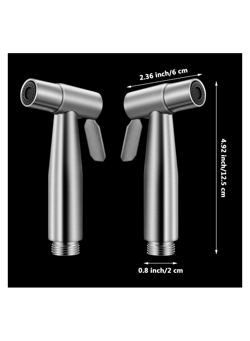 RATSAW 2 Pieces Bidet Toilet Sprayer Head Stainless Steel Handheld Bidet Sprayer Cloth Bathroom Diaper Sprayer For Kitchen And Toilet Cleaning - Image 2
