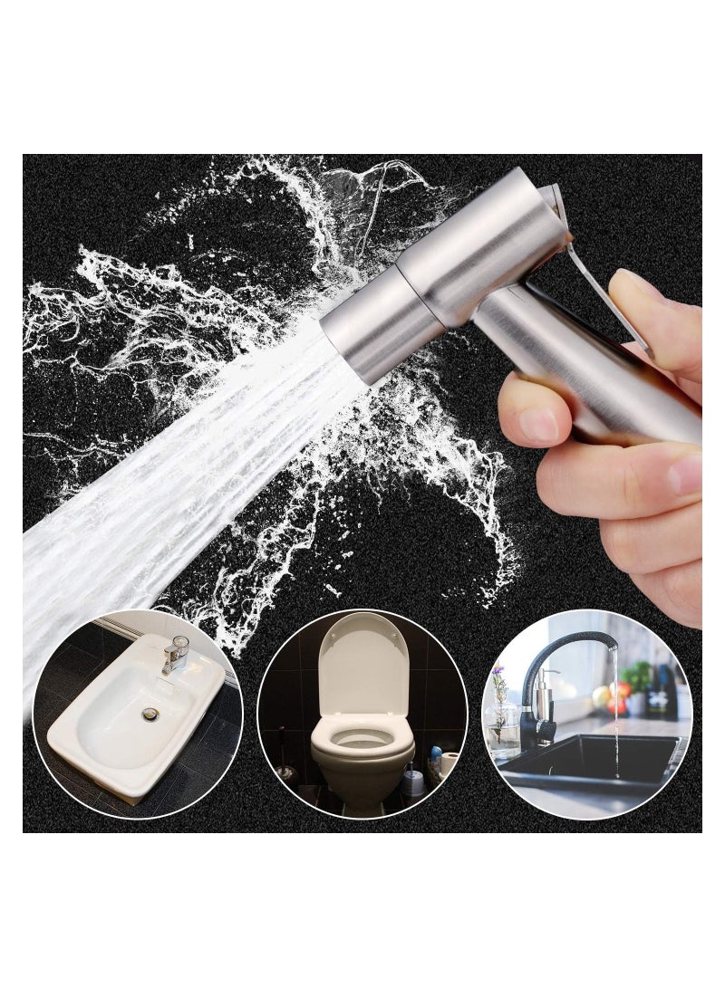 RATSAW 2 Pieces Bidet Toilet Sprayer Head Stainless Steel Handheld Bidet Sprayer Cloth Bathroom Diaper Sprayer For Kitchen And Toilet Cleaning - Image 5