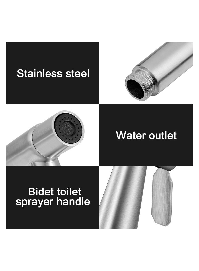RATSAW 2 Pieces Bidet Toilet Sprayer Head Stainless Steel Handheld Bidet Sprayer Cloth Bathroom Diaper Sprayer For Kitchen And Toilet Cleaning - Image 3