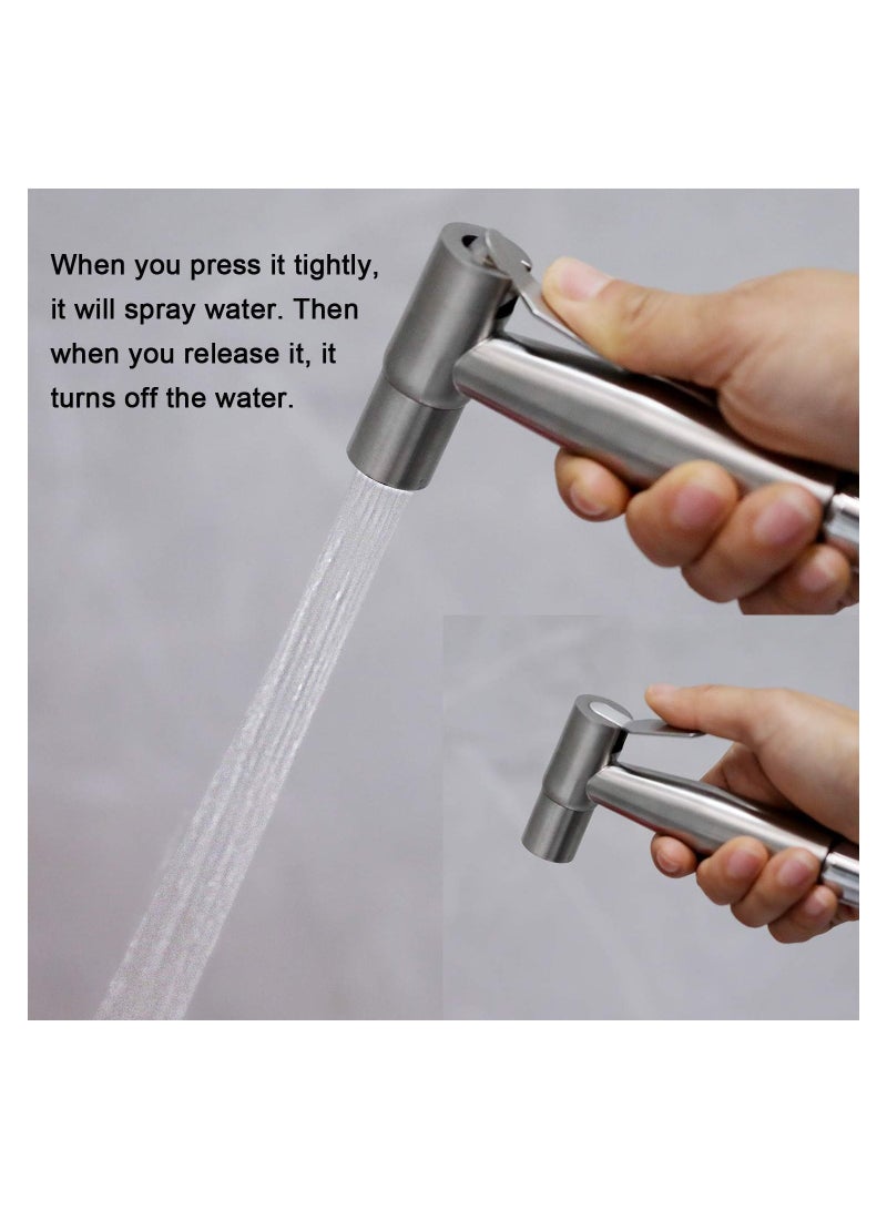 RATSAW 2 Pieces Bidet Toilet Sprayer Head Stainless Steel Handheld Bidet Sprayer Cloth Bathroom Diaper Sprayer For Kitchen And Toilet Cleaning - Image 4