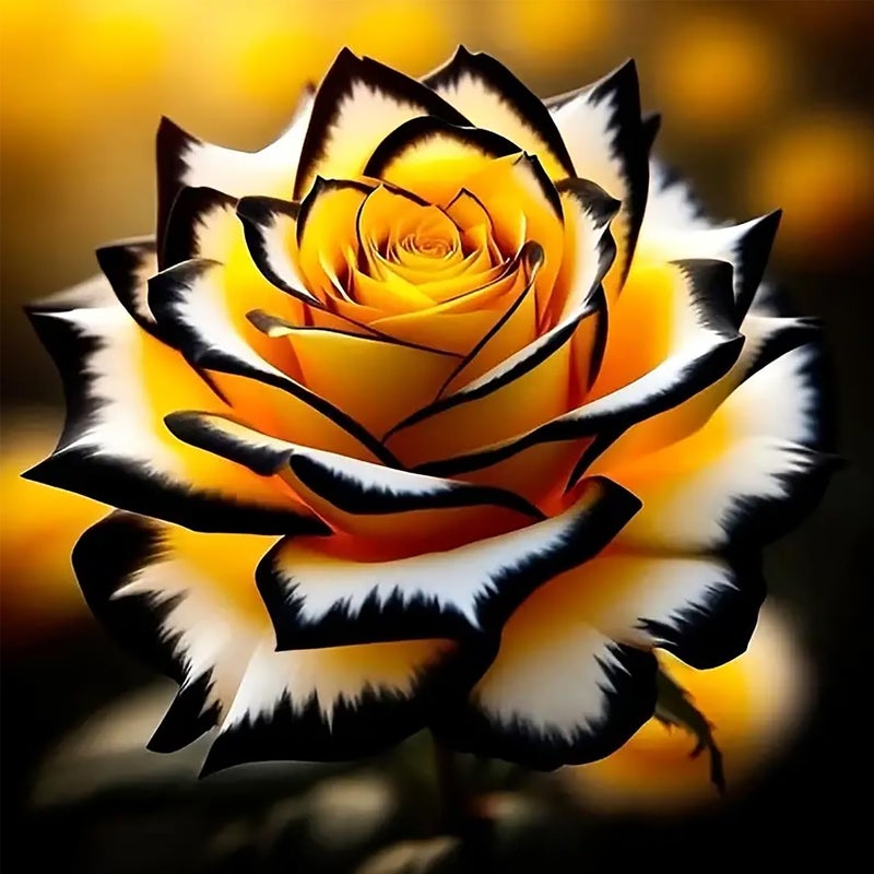 Acelii 5D Diamond Art Kits for Adults Beginners,Yellow Flower DIY Full Round Drill Diamond Painting Kits,Rose Paint by Diamonds Dots Gem Art Easy,Home Wall Decor 14X14 Inch - Image 1