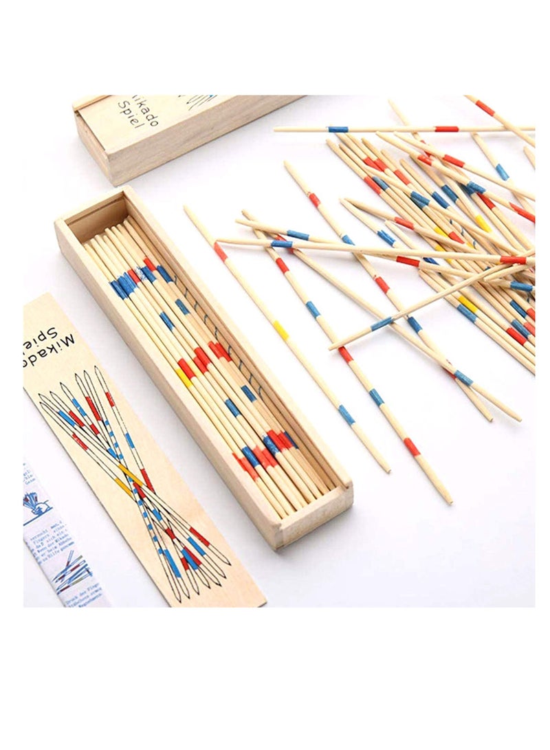 SUNSAR 3 Pack Pick Up Sticks, 93pcs Wooden Pick Up Sticks Boxed with Instructions,Fun Development Learning Toys for Children, Fun Family Game - Image 4