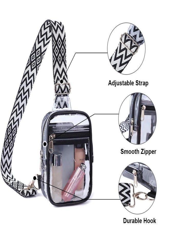 COVAX Clear Sling Bag, Clear Bag Stadium Approved, Crossbody Fanny Pack for Women Men, Fashion Chest Bag for Festivals, Concerts, Sports Events (Mini) - Image 5