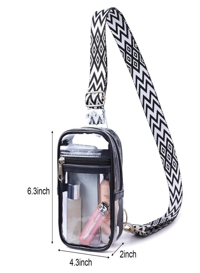 COVAX Clear Sling Bag, Clear Bag Stadium Approved, Crossbody Fanny Pack for Women Men, Fashion Chest Bag for Festivals, Concerts, Sports Events (Mini) - Image 3