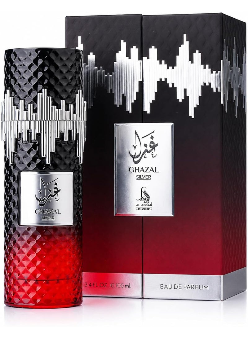 Al Absar Divine Ghazal Silver perfume 100ML - Image 1