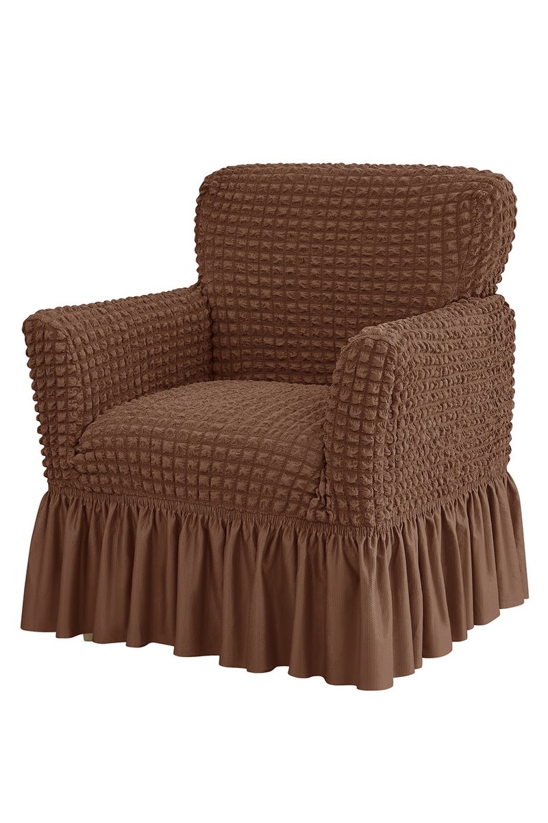 general Bubble grid all-inclusive skirt stretch small single armrest sofa cover dust cover all-inclusive full protection sofa - Image 1