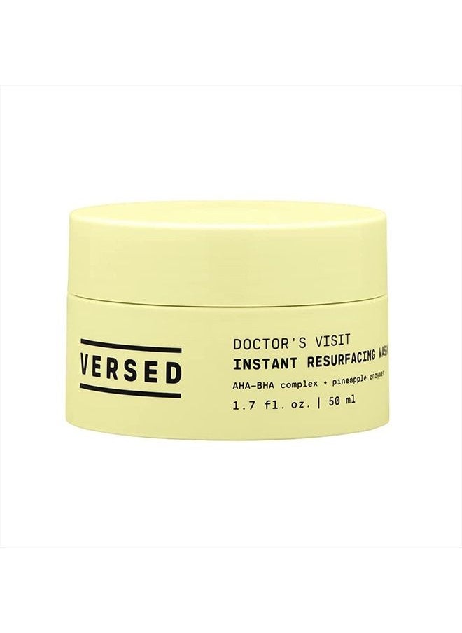 Versed - Doctor's Visit Instant Resurfacing Face Mask - AHA, BHA and Enzyme Exfoliating Mask Helps Reduce Hyperpigmentation Vegan (1.7 fl oz) - Image 1