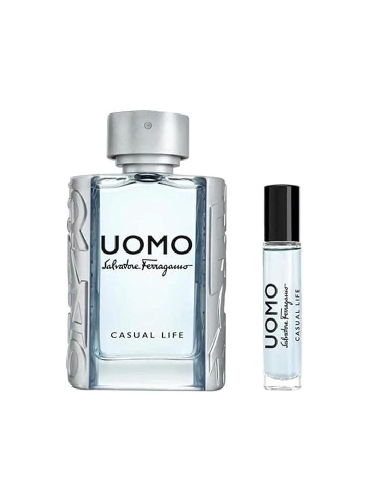 فيراغامو SET FERRAGAMO UOMO CASUAL LIFE  EDT 100ML + EDT 10ML - Image 2