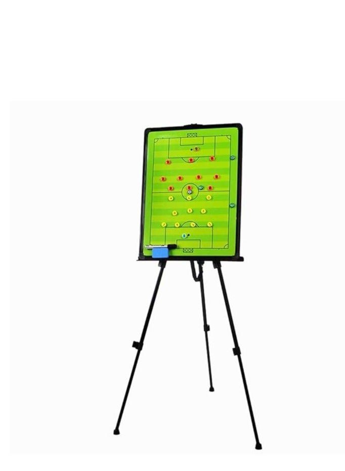 سبال لوحة بيضاء لتدريب كرة القدم المغناطيسية مع حامل عرض، حقيبة حمل قابلة للمسح الجاف، قلم تحديد ومغناطيس - مجموعة لوحة تكتيكية قابلة للطي والمحمولة - Image 3