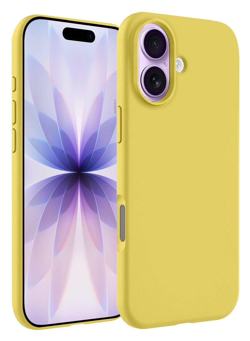 Silicone Protective Phone Case for iPhone 17 - Soft Anti-Scratch Microfiber Lining Ultra Slim Drop Protection Phone Cover - Yellow - Image 2