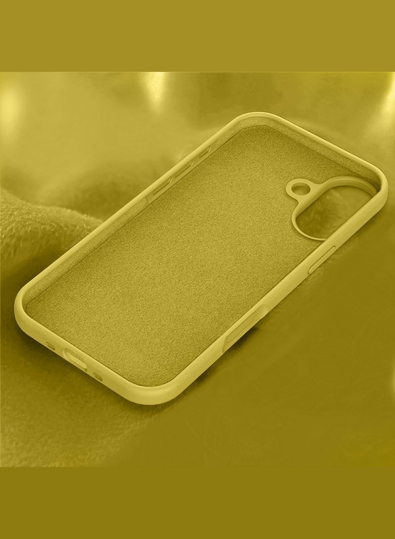 Silicone Protective Phone Case for iPhone 17 - Soft Anti-Scratch Microfiber Lining Ultra Slim Drop Protection Phone Cover - Yellow - Image 4