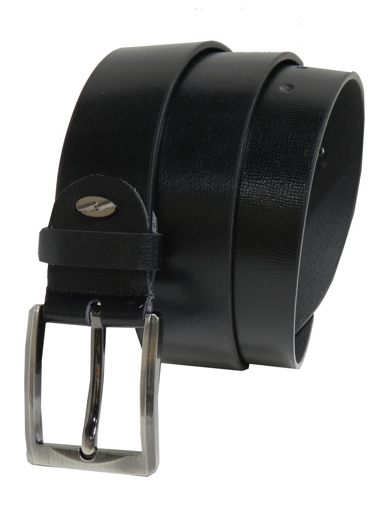 LAVERI LEATHER GENUINE LEATHER 40 MM FORMAL AND CASUAL BLACK BELT FOR MENS - Image 2