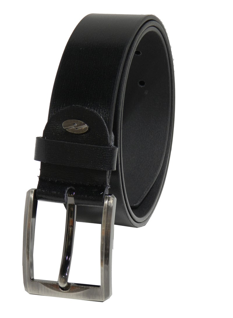 LAVERI LEATHER GENUINE LEATHER 40 MM FORMAL AND CASUAL BLACK BELT FOR MENS - Image 4