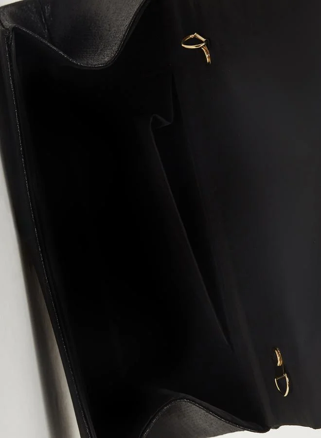 Styli Pleated Flap Clutch Bag