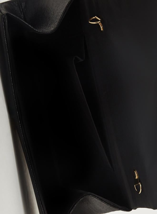 Styli Pleated Flap Clutch Bag  - Image 4