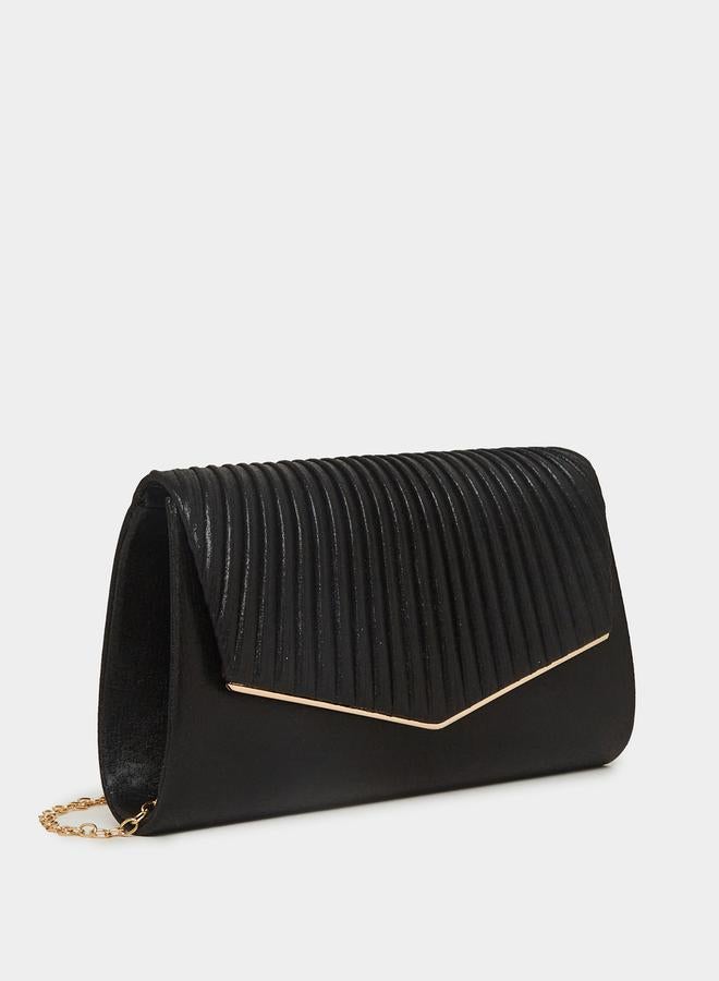 Styli Pleated Flap Clutch Bag  - Image 1