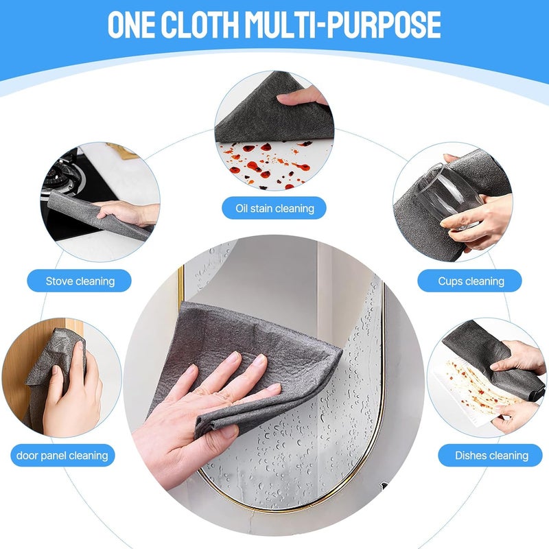 YAGE Magic Cleaning Cloths for Glass - 3 Pack Reusable Microfiber Cleaning Rags - Image 4