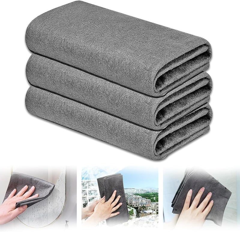 YAGE Magic Cleaning Cloths for Glass - 3 Pack Reusable Microfiber Cleaning Rags - Image 1