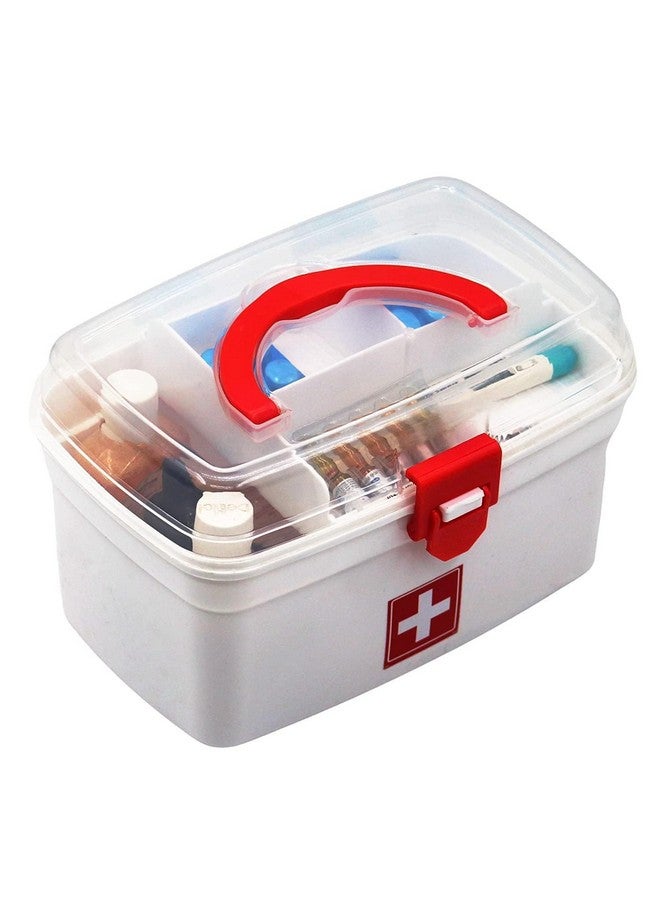 OLMARTT KITCHENWARE Plastic Rectangular Box for Medicine, Medical, First aid, Multi Purpose, Multi Utility Storage with Handle - Image 1